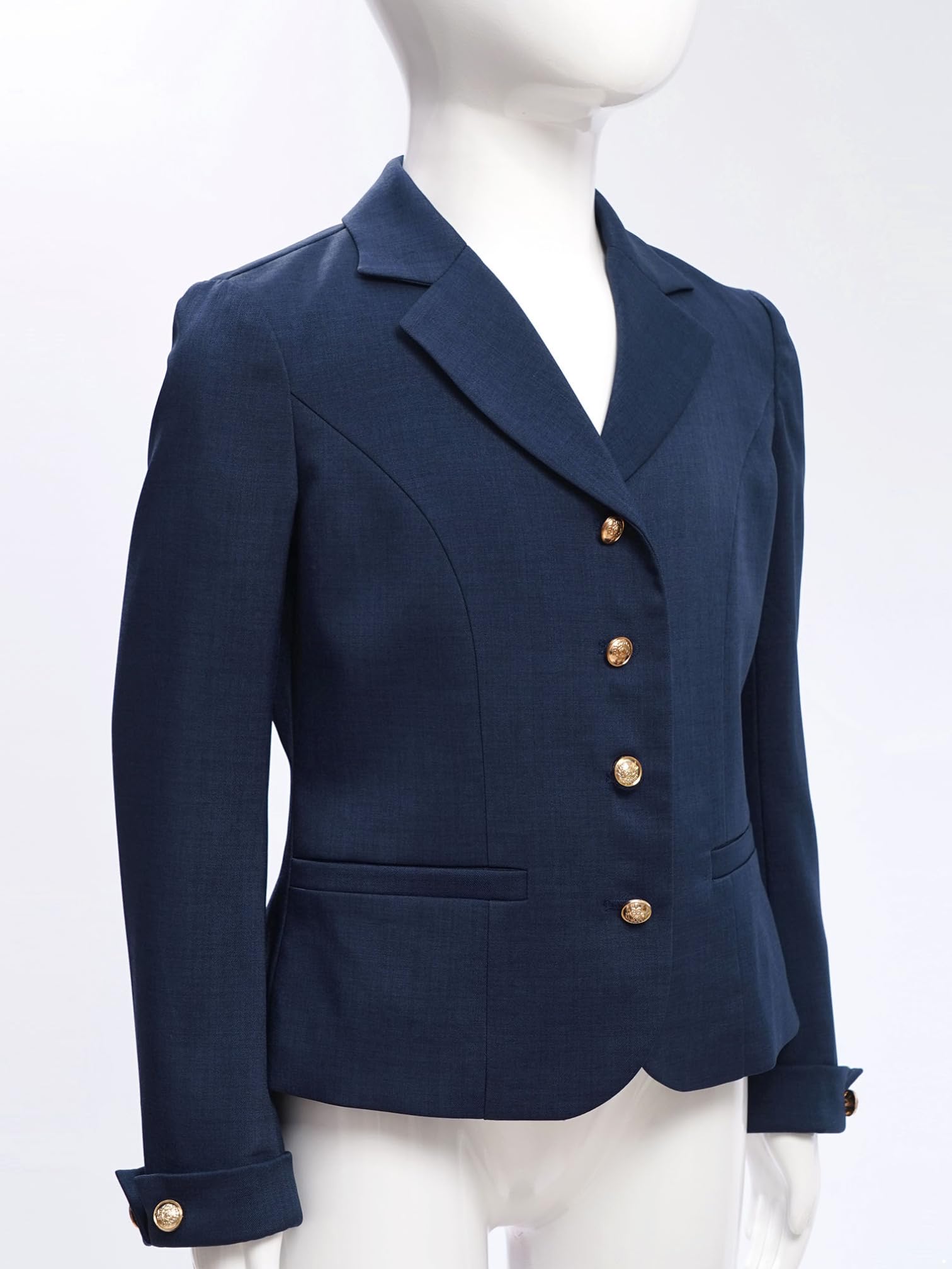 MSemis Blazer d'uniforme Scolaire Japonais Enfant Fille Veste Blazer Élégante Col Revers Manches Longues Veste de Costume d'honneur Soirée Mariage Cérémonie 5-16 Ans