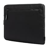 Compact Laptop Sleeve with Flight Nylon - 14-inch MacBook&sol;Laptop & iPad&sol;Tablet Sleeve - Faux Fur Lining&comma; Lightweight&comma; Durable&comma; Weather Resistant&comma; Slip Pocket for Accessories - Black