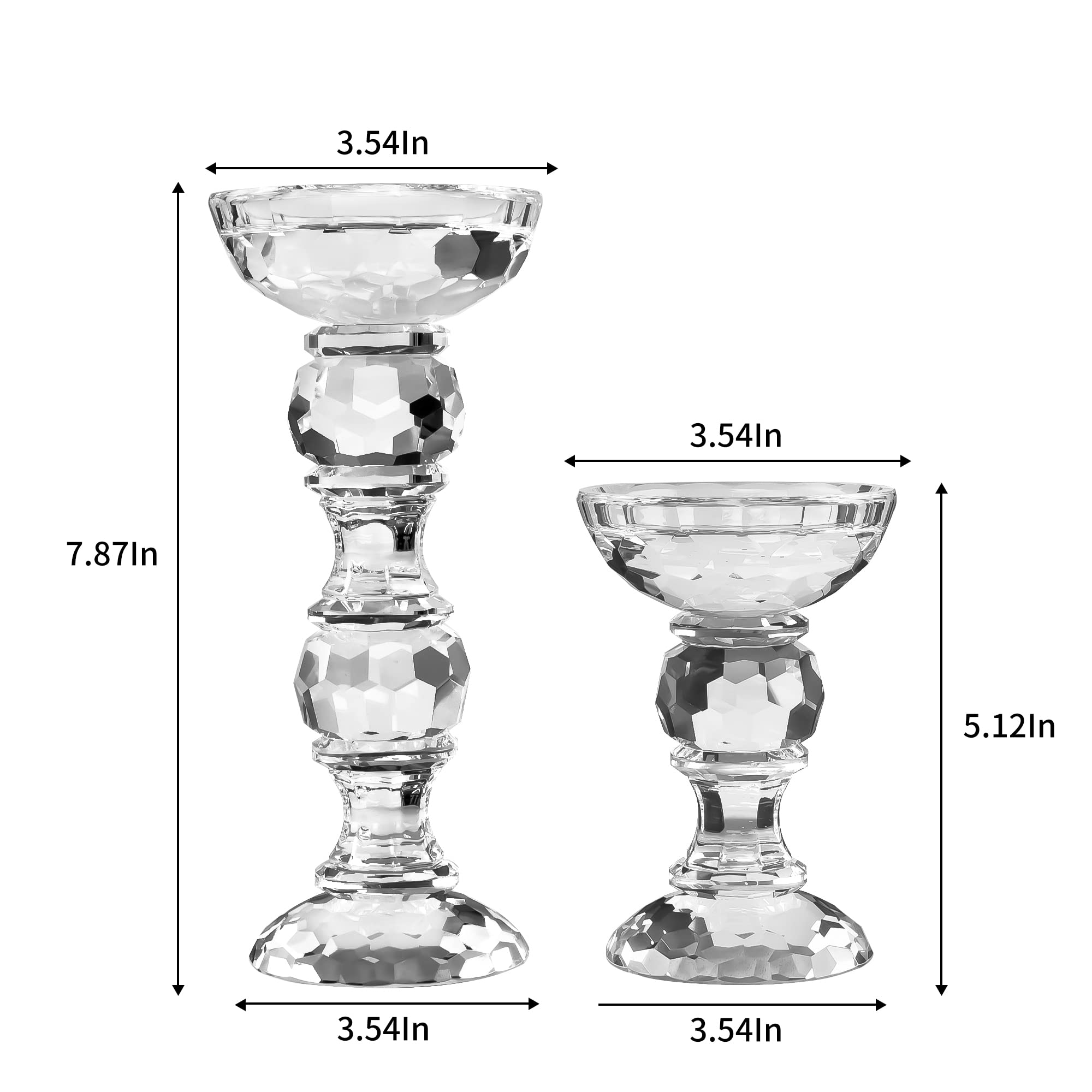 Amazon.co.jp: kitCom クリスタルピラーキャンドルスティックホルダー