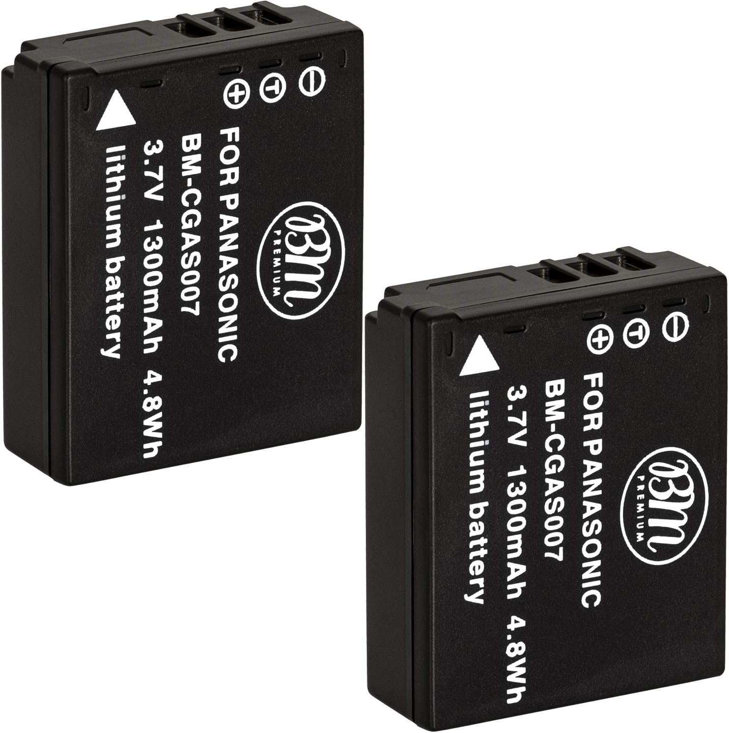 Wasabi Power Battery (2-Pack) And Charger Kit For Panasonic CGA-S007, DMW-BCD10