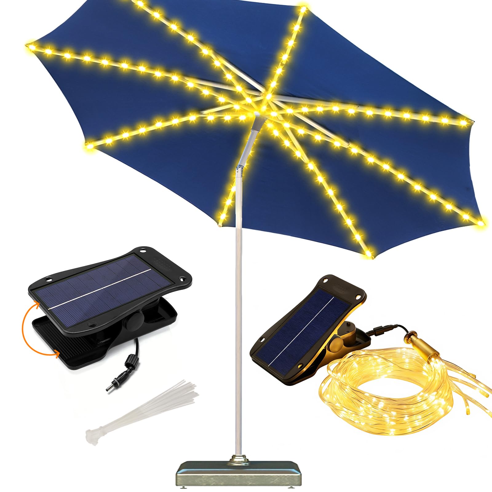 ZNYCYE Patio Umbrella Solar Lights with 8 Lighting Modes