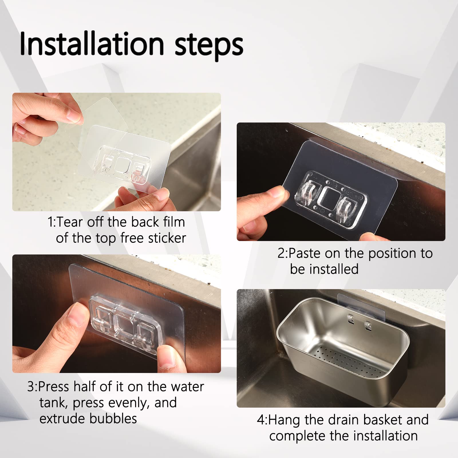 Passoire Multifonction à Ventouse Pour évier Avec Maillage Texture ABS