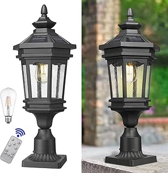 Darkaway 41inch Solar Post Lights Lamp Outdoor Pole Light Fixture, Dusk To Da - View #6