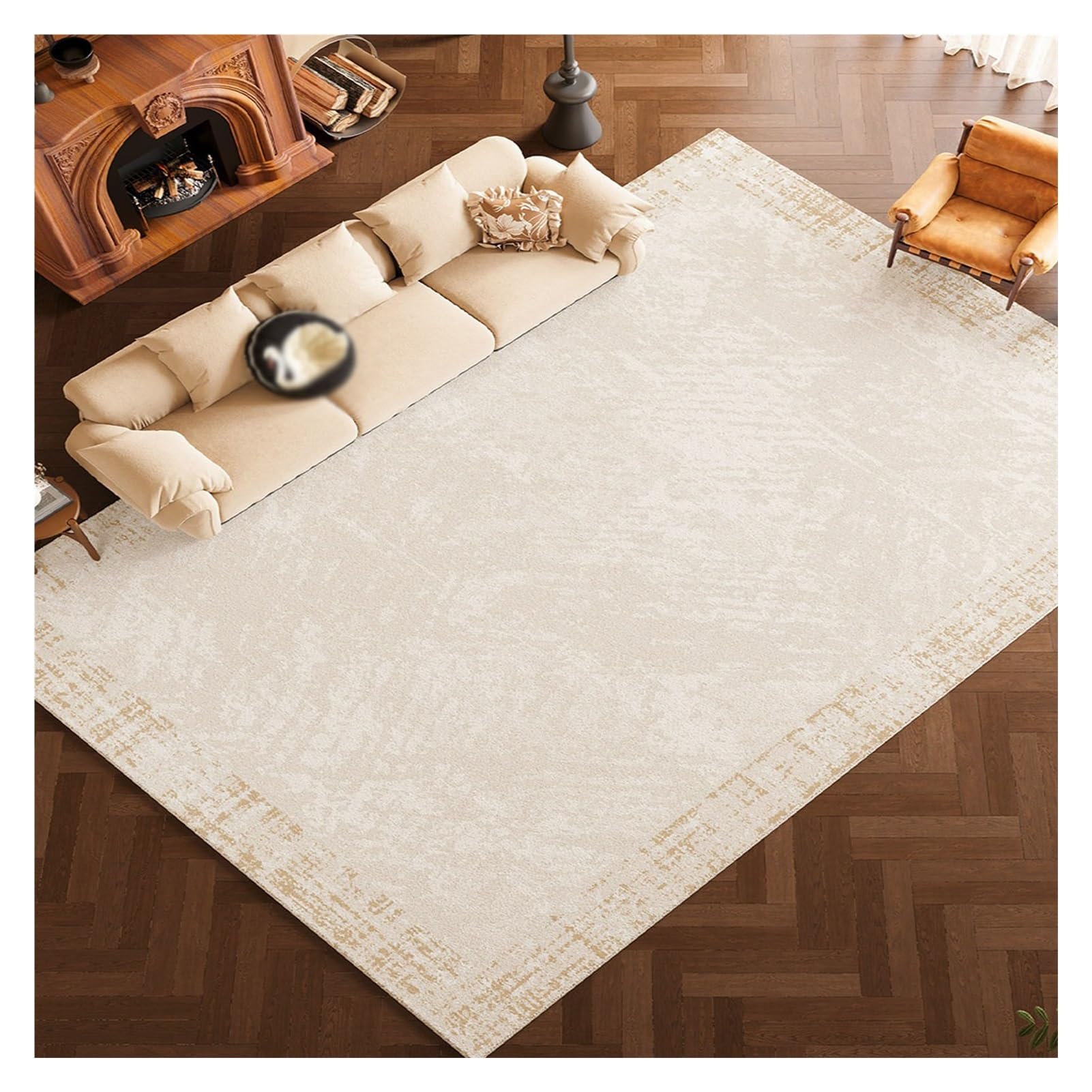 Tapis moquette grand format 150x200cm résistant pour salon