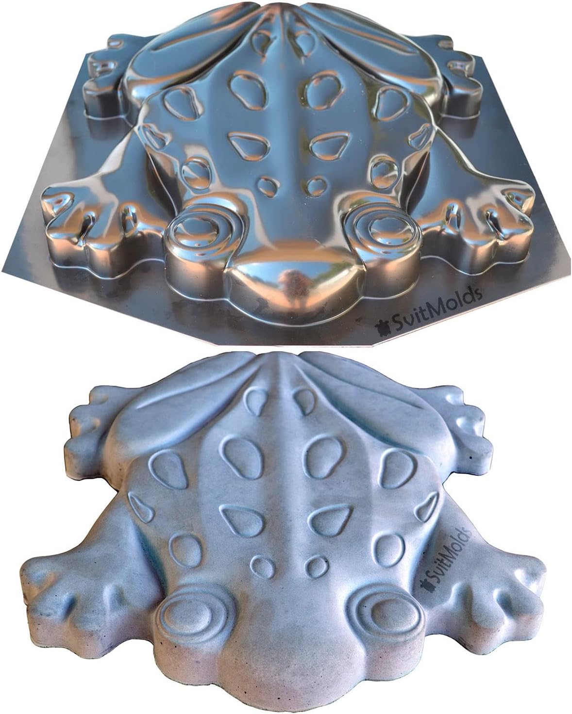 SvitMolds Concrete Mold DIY Frog Stepping Stone Mould Concrete Cement Mould ABC Plastic Toad Animal Garden and Yard Decor Garden Path Walkway (1, S68)
