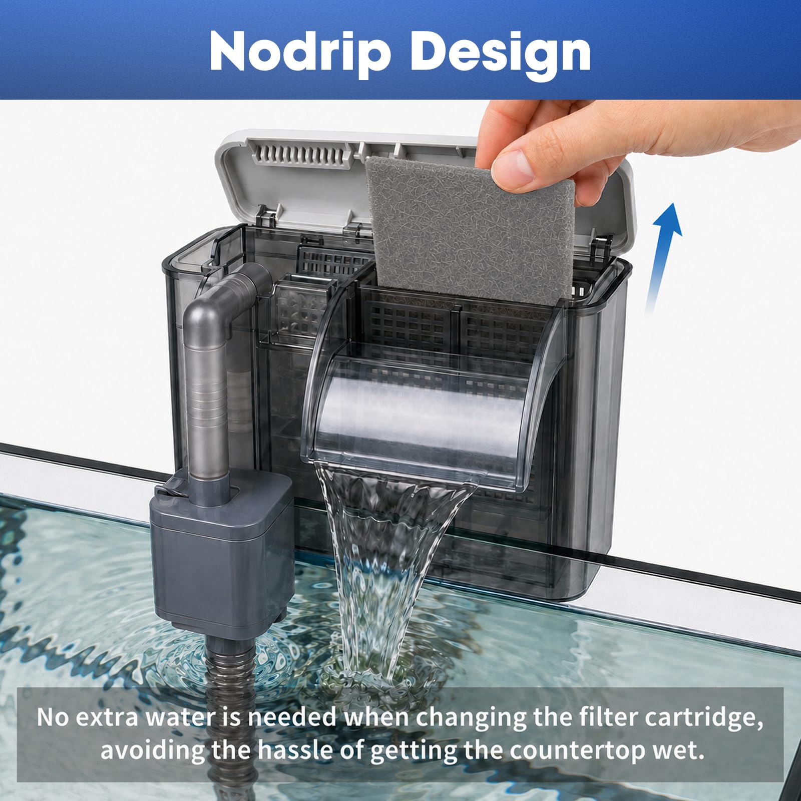 ENLOY EcoRenew - Cartuchos de filtro grandes de repuesto para filtro de alimentación Aqueon SmartClean de 50-90 galones, filtro de tanque de peces con carbón activado, se adapta a acuarios de agua