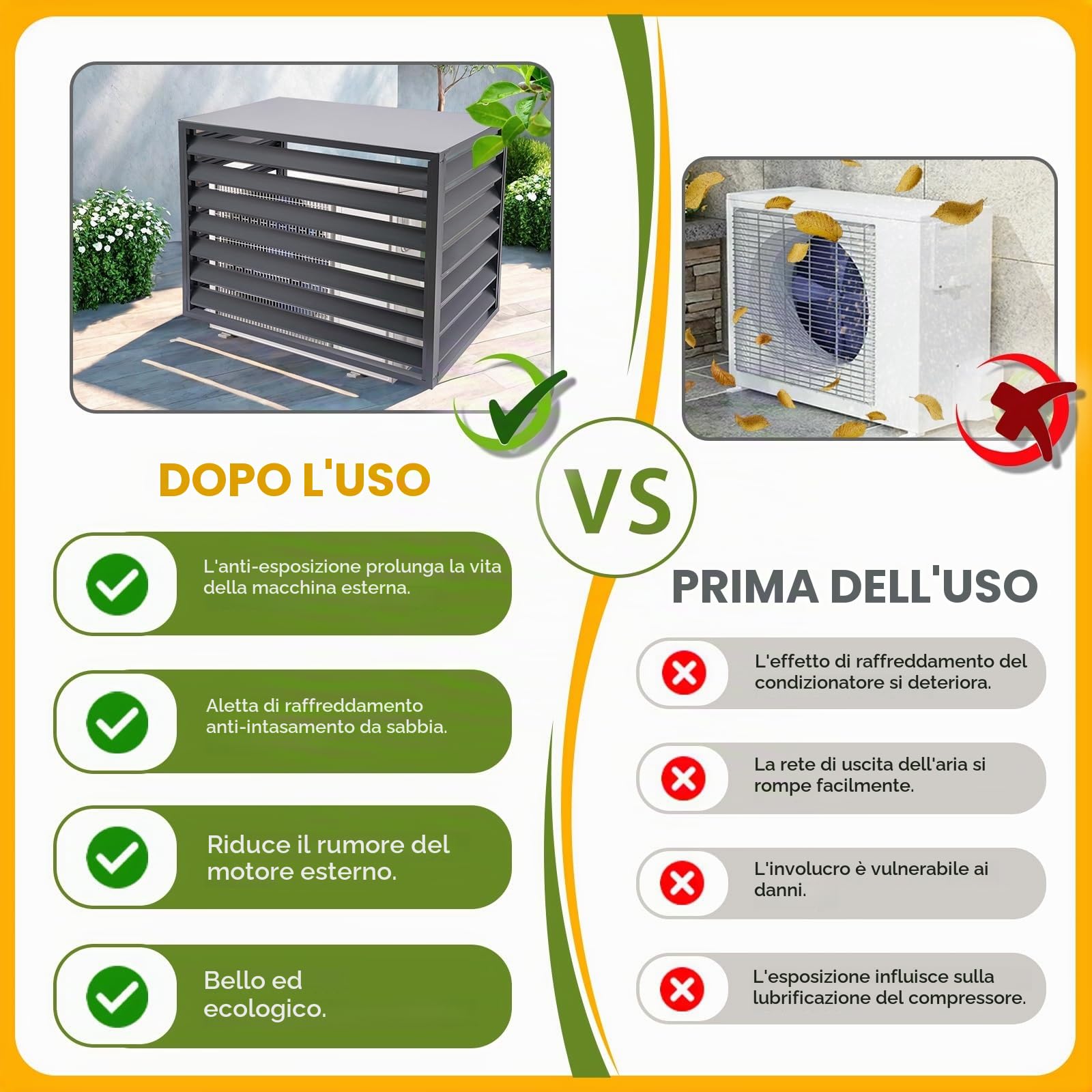 Copricondizionatore Per Esterno Alluminio Copri Condizionatore Da Esterno Balcone Porta Piante Rack Copertura Climatizzatore Esterno Copri Motore Condizionatore Proteggere Dal Sole E Dalla Piog
