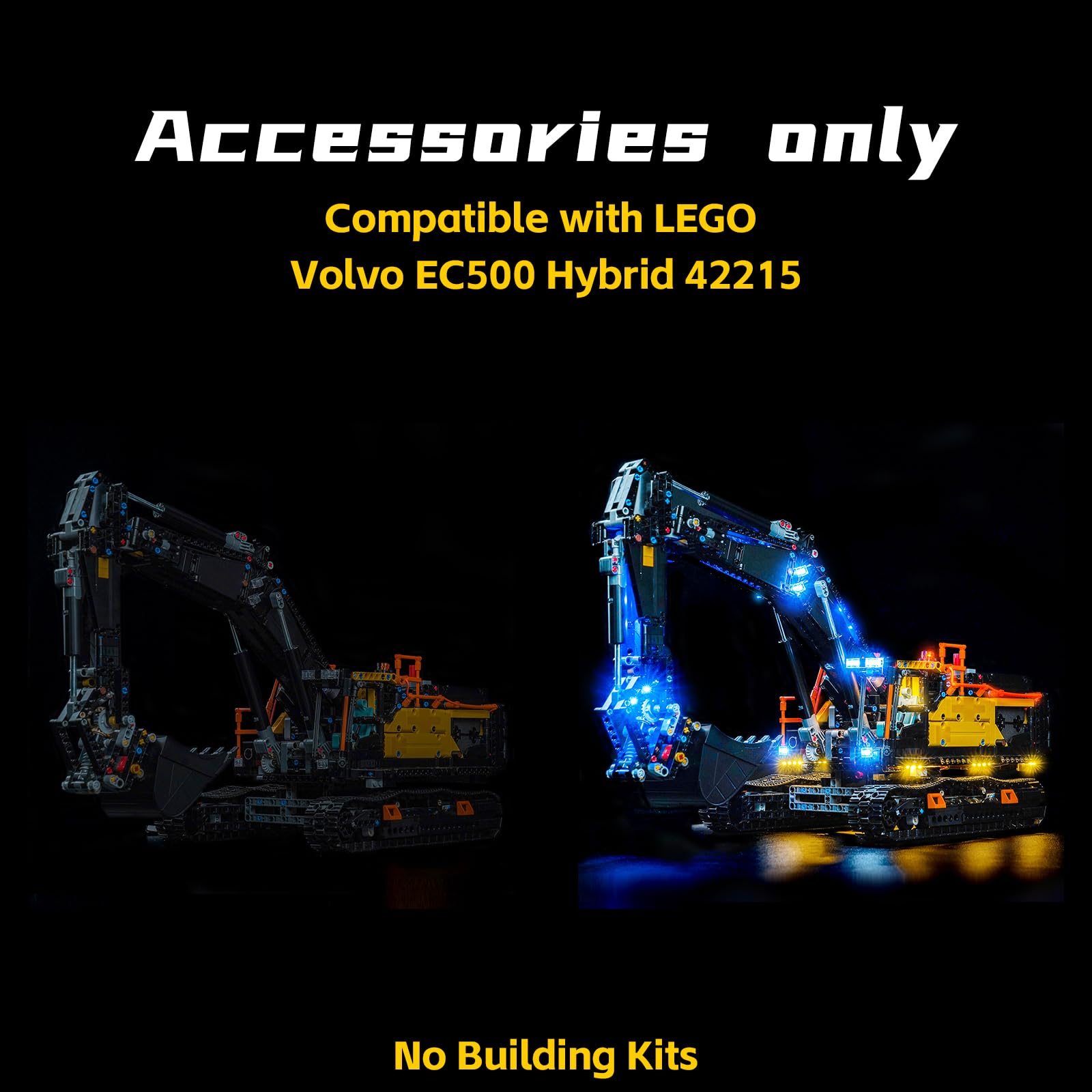 Light Kit Compatible with Lego 42215 Volvo EC500 Hybrid Excavator (No Model) - Image 3