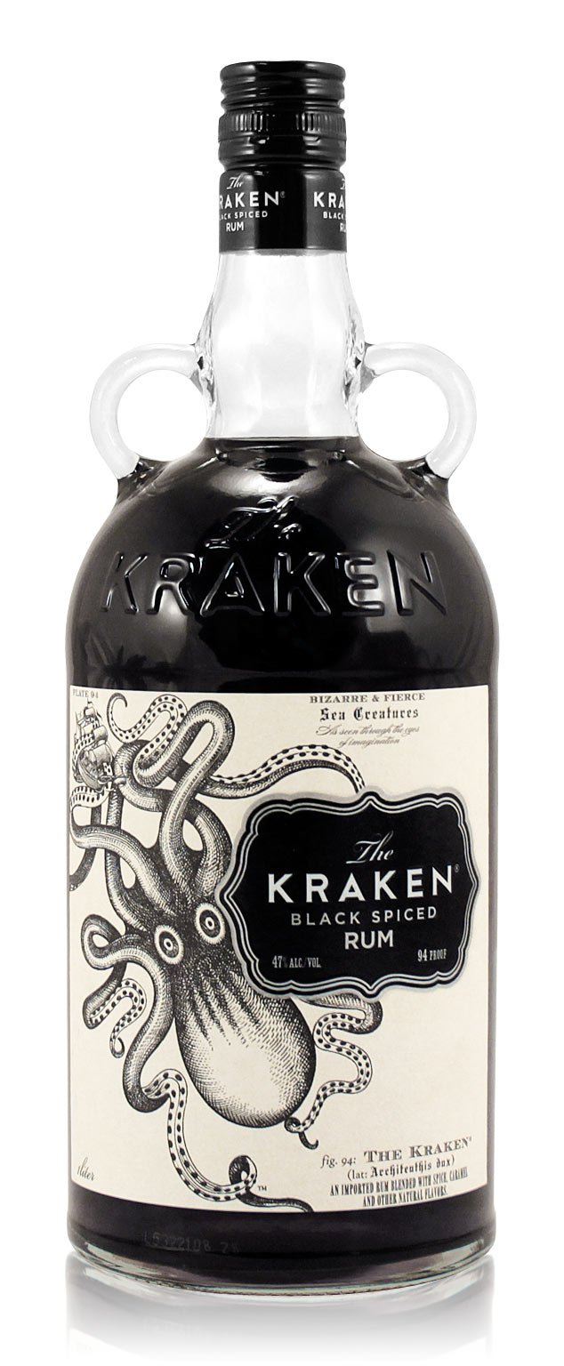 The Kraken Black Spiced Rum, 1 Litre Bottle