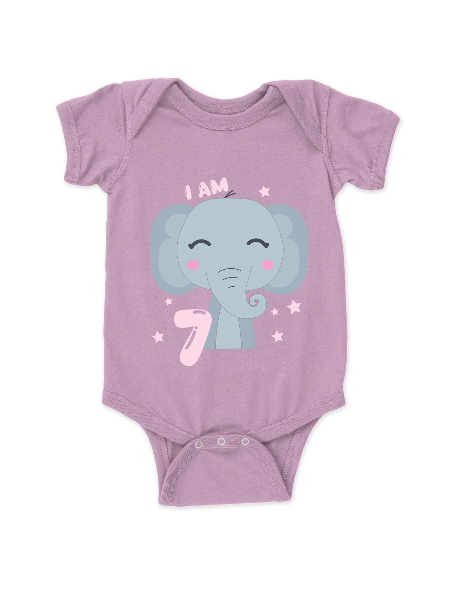 drobe Cotton 7 Month Birthday Print Romper Newborn Lavender Baby Romper for baby girl & baby boy-picture-40