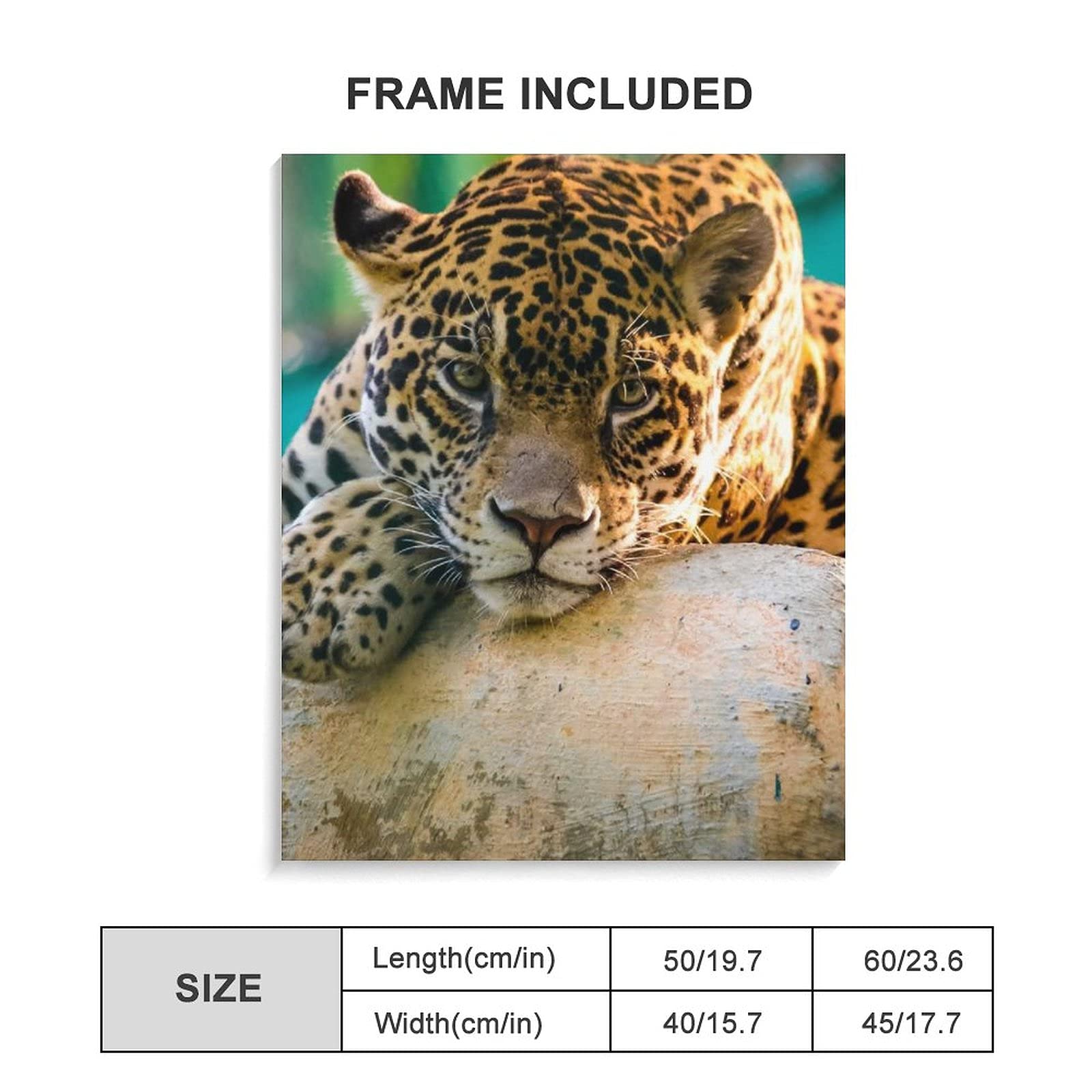 Amazon.co.jp: 動物 ネコ科 ジャガー アートパネル 絵画 油絵