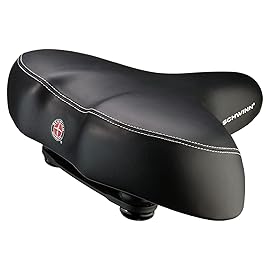 Schwinn Comfort Bike Seat for Men and Women, Super Breeze Cruise Bicycle Seat, Replacement Saddle Fits All Adult Bikes with Standard Seatpost, Comfort Foam, Black