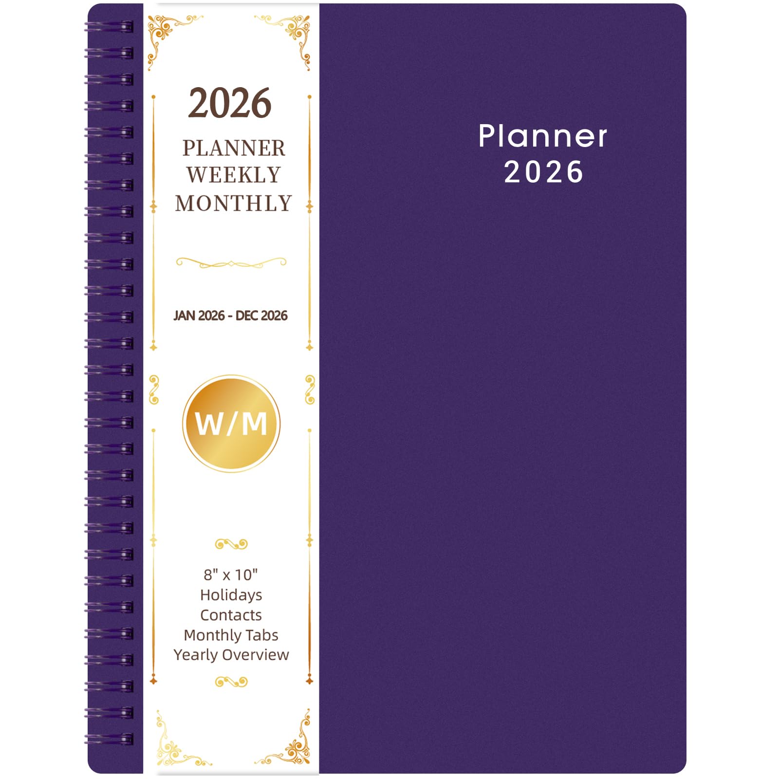Planner 2026-2027 - 2026 Calendar Planner, Jan. 2026 - Dec. 2026, 8”× 10”, 2026 Weekly & Monthly Planners with Printed Monthly Tabs, Strong Twin-Wire Binding, Waterproof cover-image-9