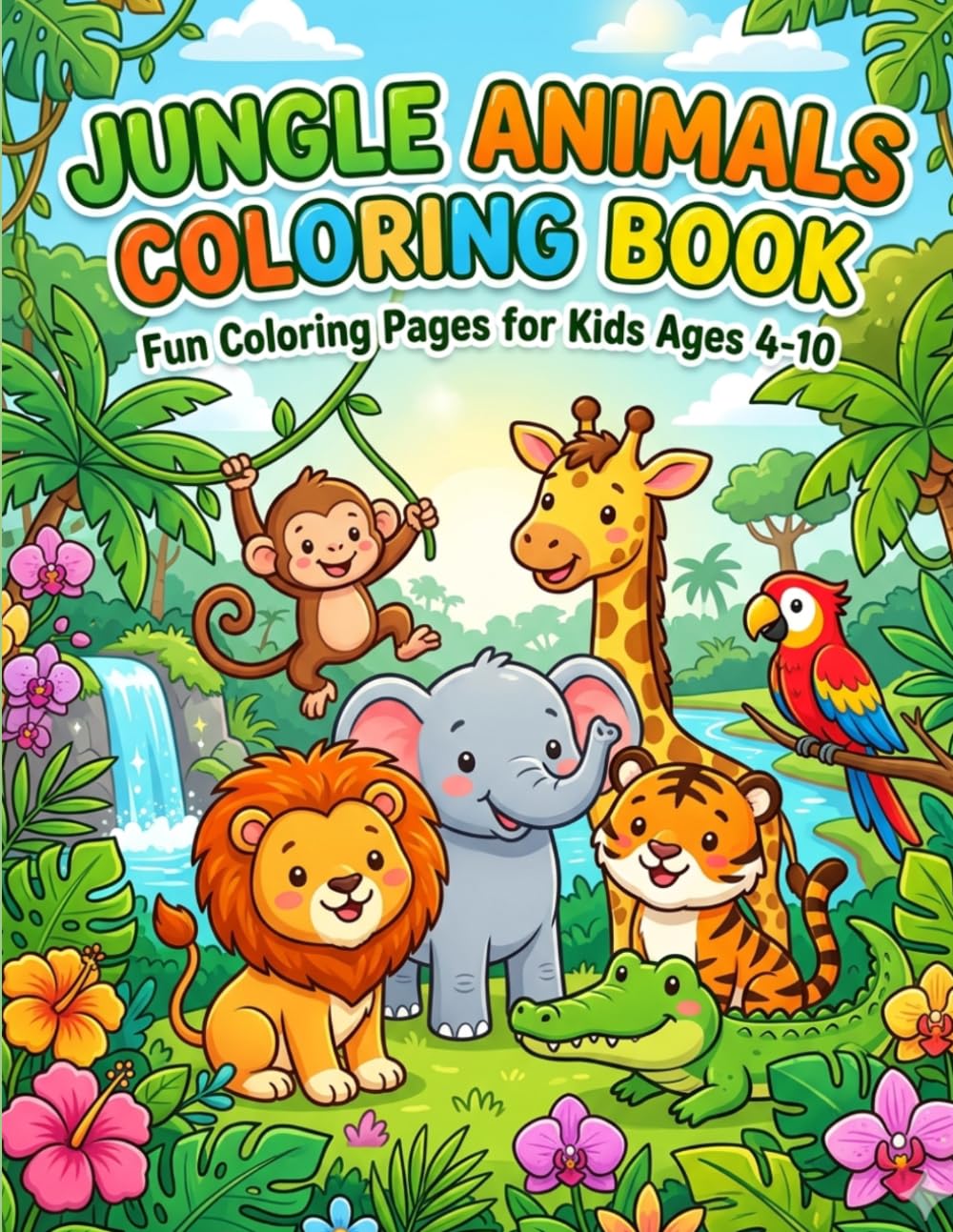 jungle friends: coloring book