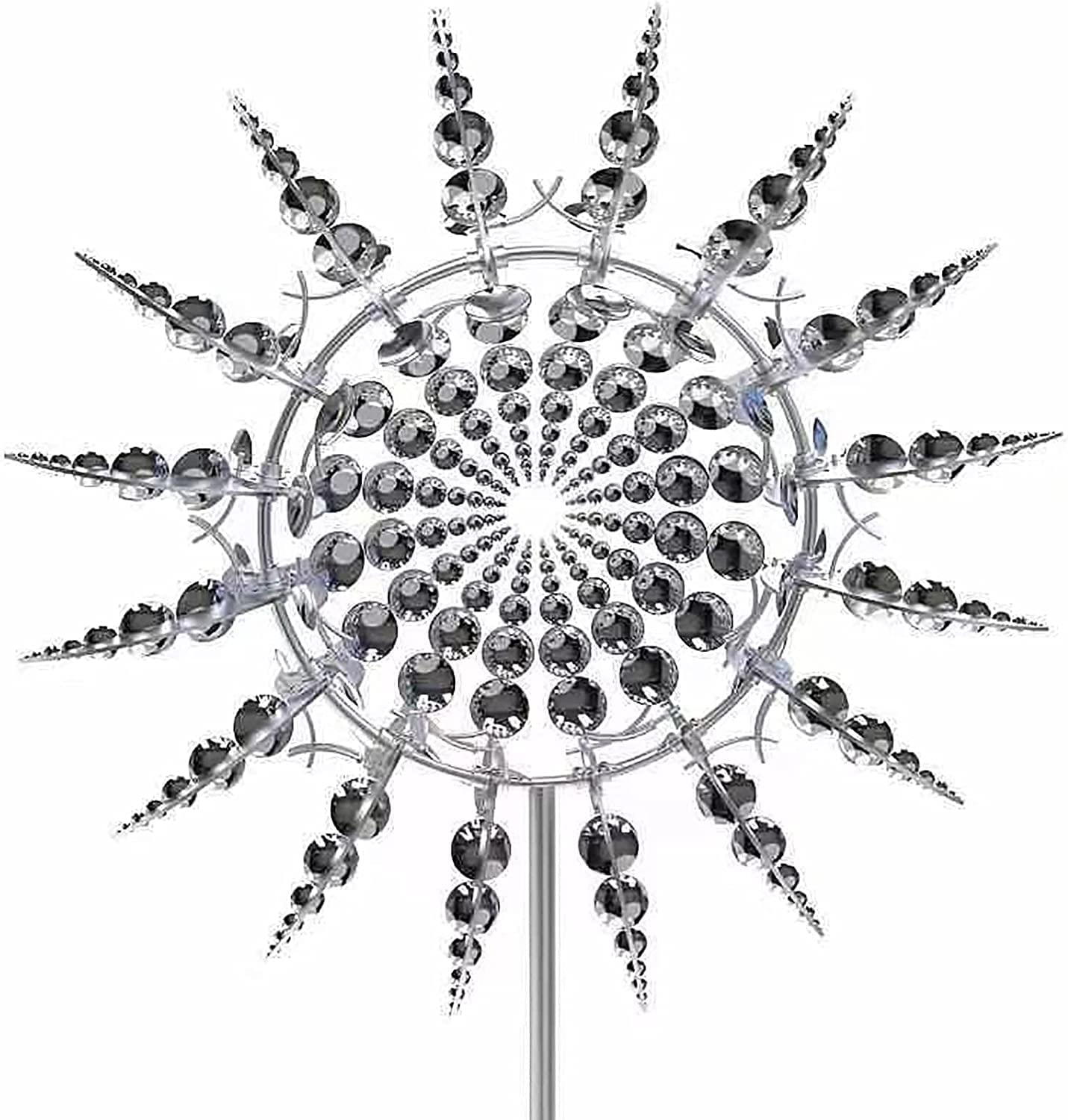 Ozdoba wiatrowskazu, unikalne i magiczne metalowe rzeźby wiatraków poruszają się z wiatrem, wiatraczki do trawników na zewnątrz Wind Catcher Yard Patio Garden Decoration (rozmiar: