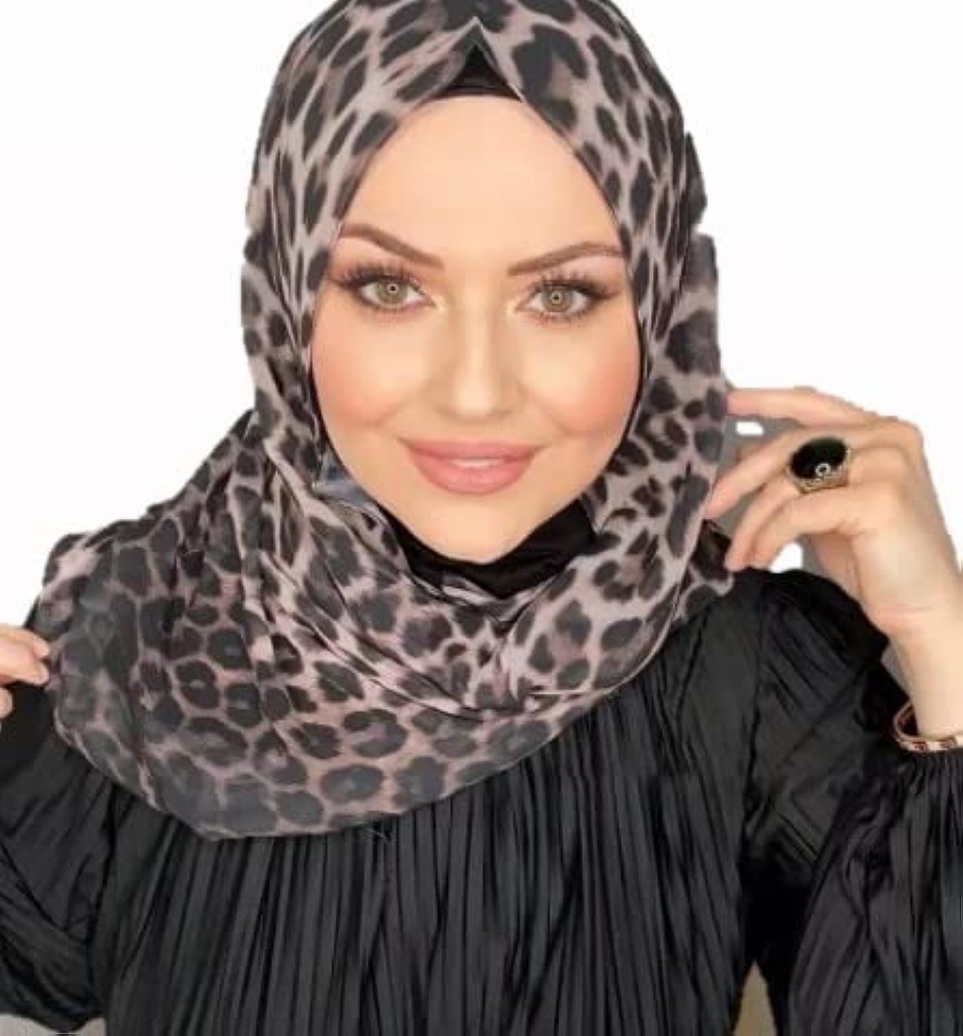MOTIVE FORCE Malaysia Turkey Solid Color Chiffon Muslim Scarf Islamic Hijab Woman hijab muslim (Gray Camo)