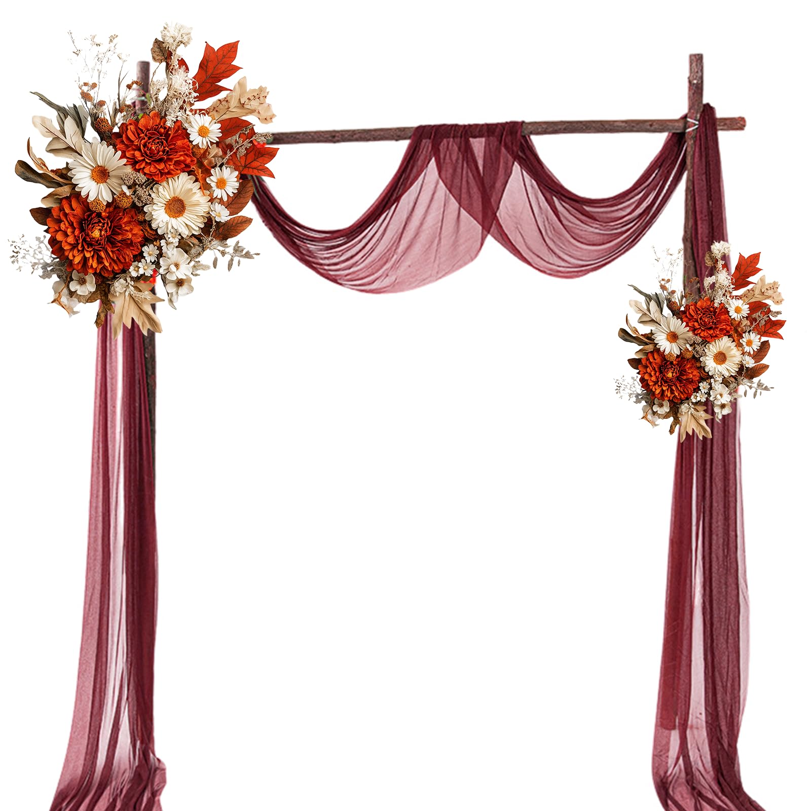 Tenture Voilage Mariage En Tulle Transparent – 75x800 Cm Avec 22m De Ruban – Décoration Arche, Cérémonie, Fête Romantique