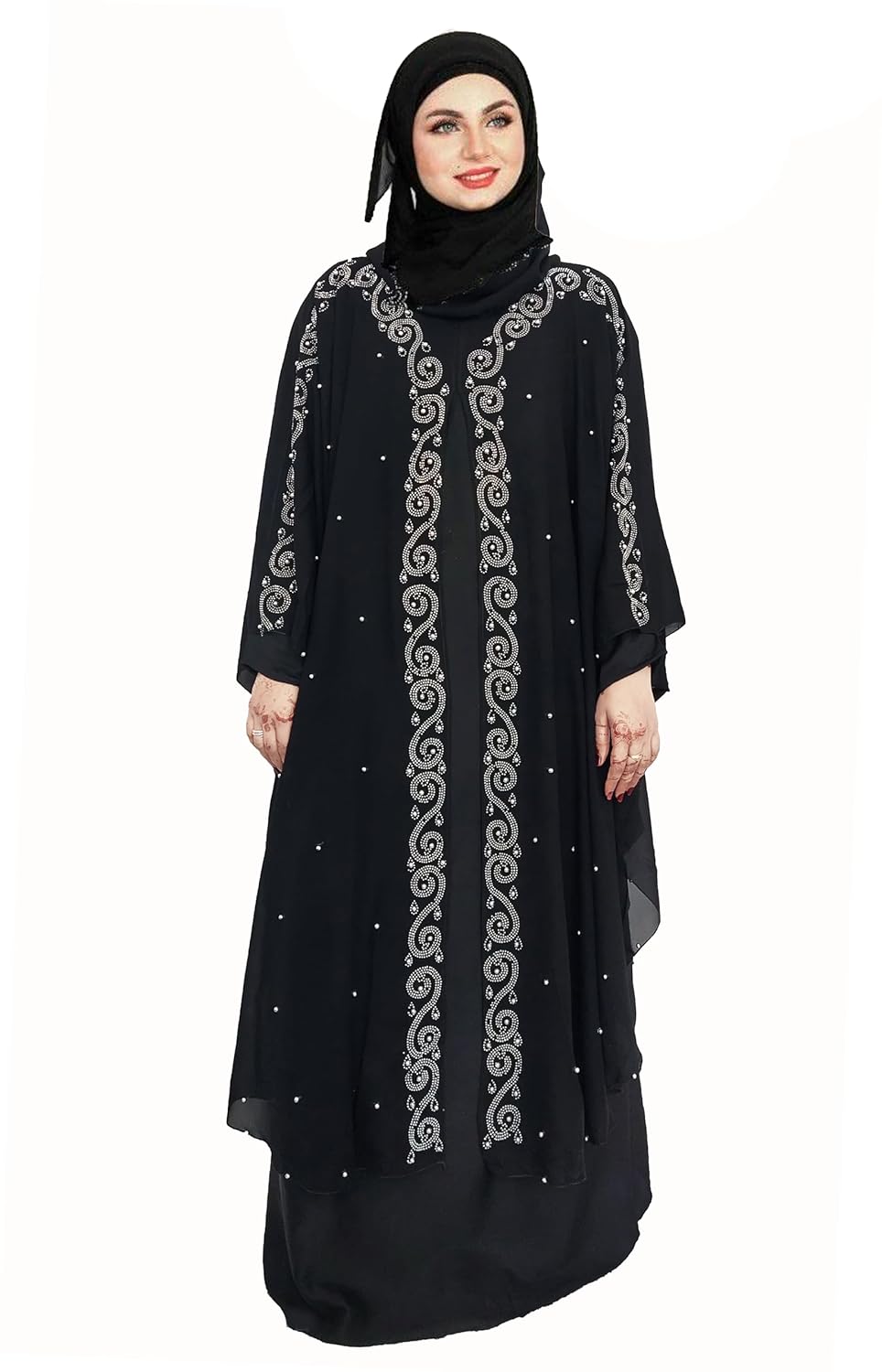 Nida fabric Free Size Muslim Burqa/Abaya & Burkha Dress for Muslim women and Girl’s (F04-Burkha)
