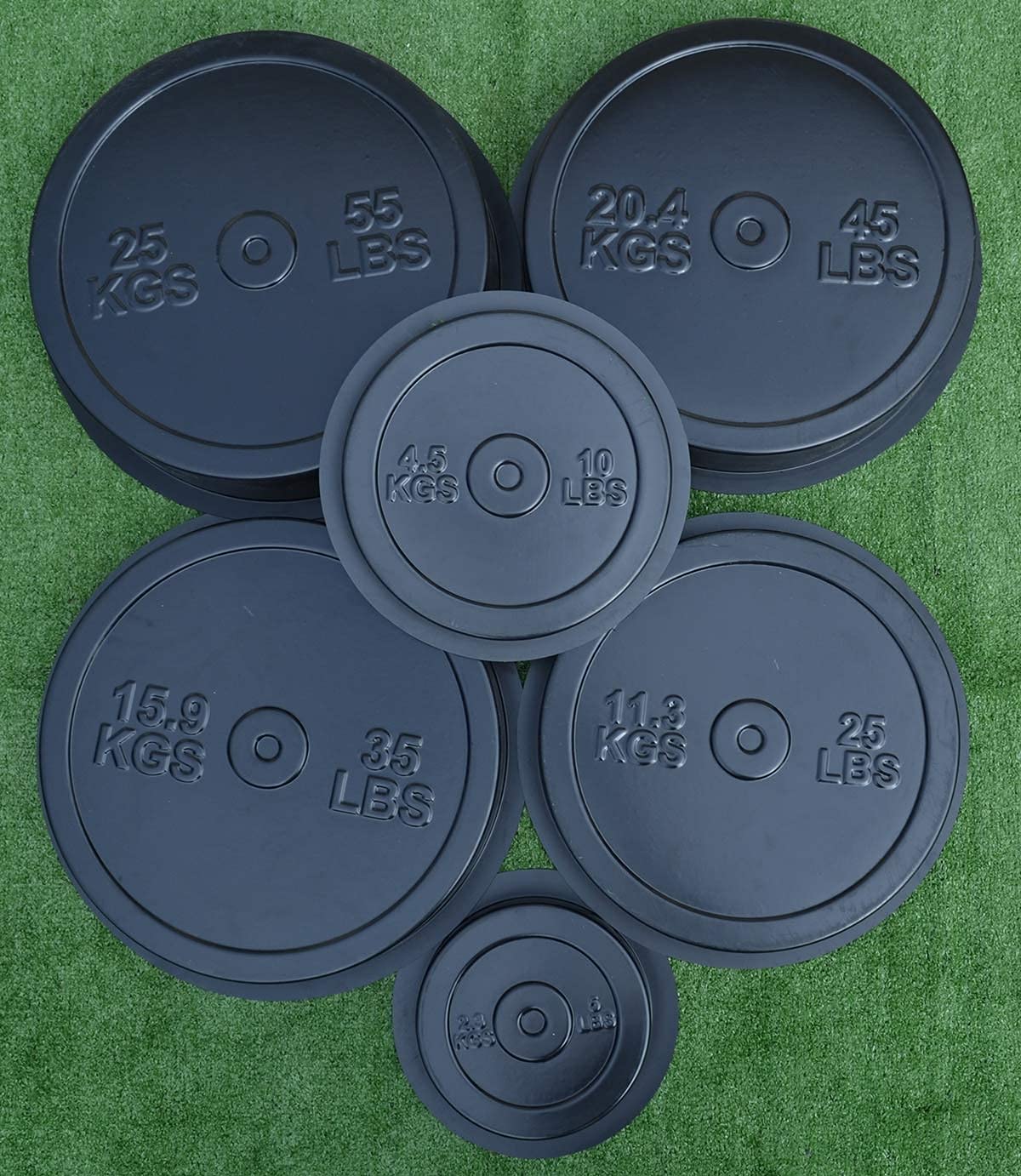 SvitMolds DIY Molds Set 6 pcs Plates Molds Concrete Weight Plates Barbell Discs Olympic Lifting D55-6 pcs