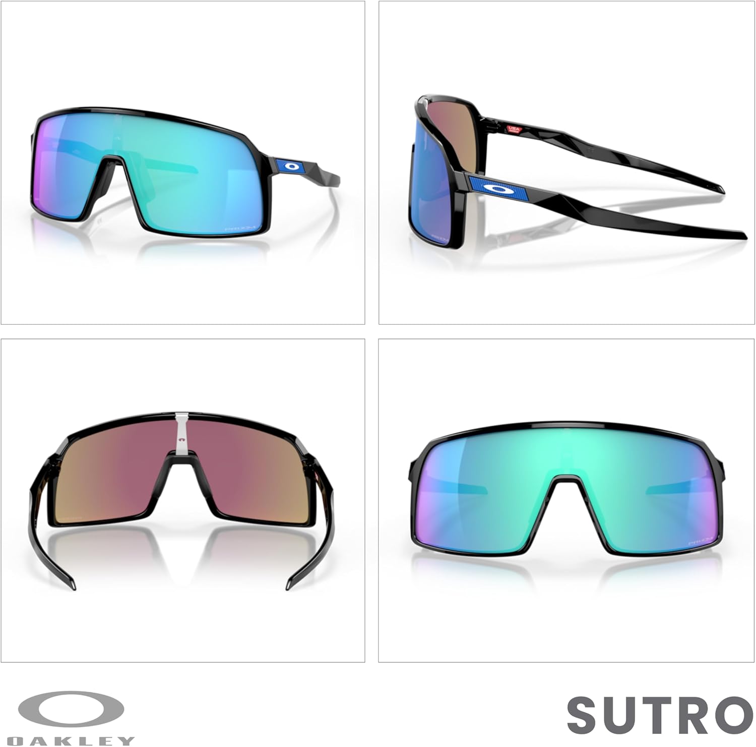 Oakley Sutro OO9406 / OO9462 Shield Sunglasses for Men+ Bundle Accessory Leash Kit, Microfiber Pouch - Image 3