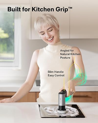 Miniatura 5 de HOTO Grip - Limpiador giratorio eléctrico inalámbrico, IPX7 impermeable, ligero de 0.65 libras con 6 cabezales de cepillo, potente limpiador de