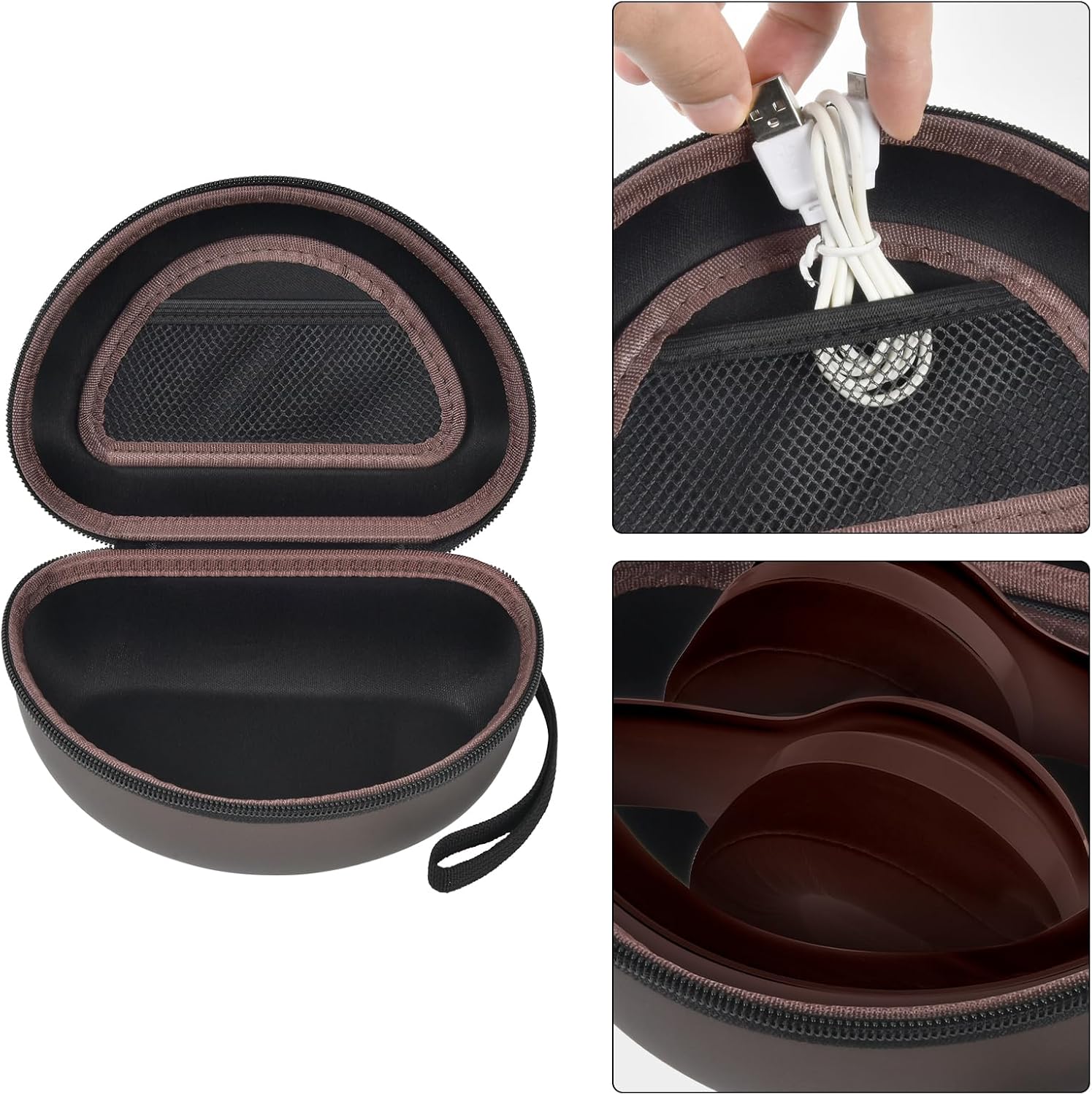 Headphone Case Compatible with Beats Solo 4/ Studio Pro x Kim Kardashian/ Solo3/ Studio3/ Solo2/ Solo Pro Bluetooth On-Ear Headphones Headset - Brownish - Image 4