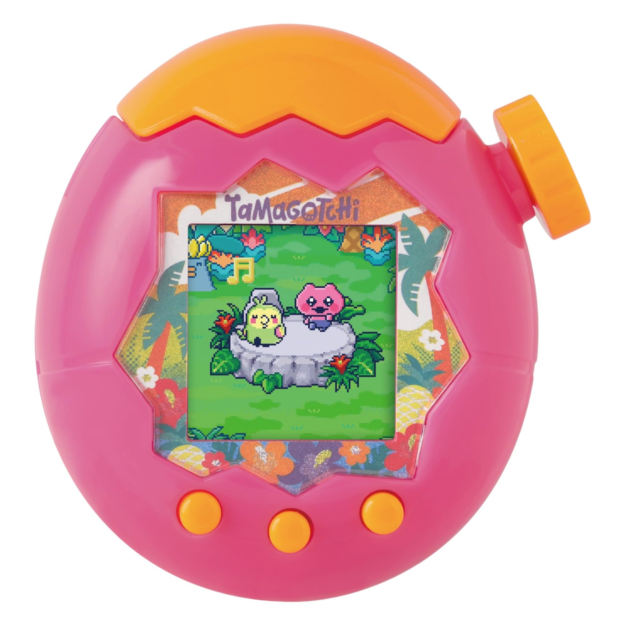 TAMAGOTCHI Paradise Digital Orange Tropics Shell | Evolved Electronic Pet Toy With Zooming Worlds | Bandai Paradise Virtual Pets For Kids And Adults Make Fun Gifts For Girls And Boys
