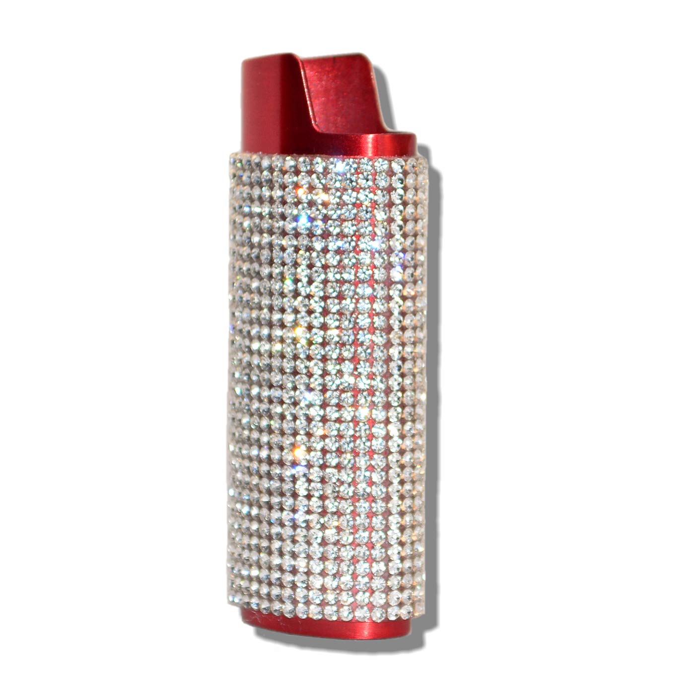 Red Lighter Cover Sleeve with Crystal Rhinestones LS7