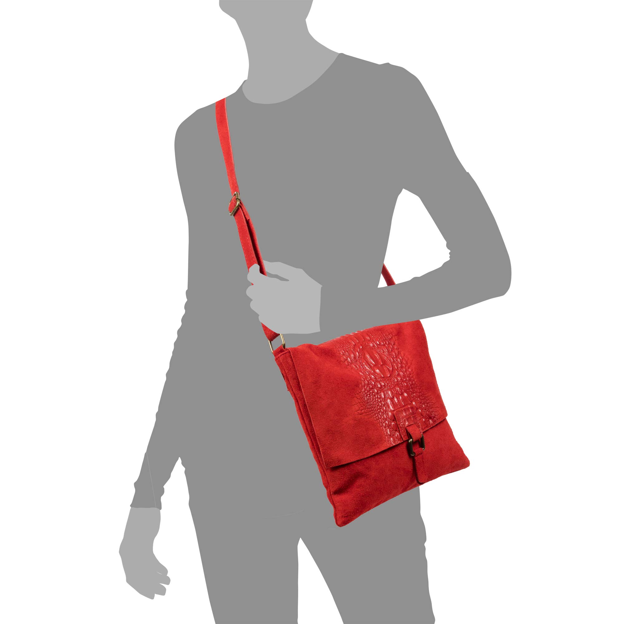 Firenze ARTEGIANI. Daniela Borsa a tracolla da donna. Vera pelle scamosciata. Borsa a tracolla da donna. Made in Italy. Vera Pelle Italiana.34x5x31 cm