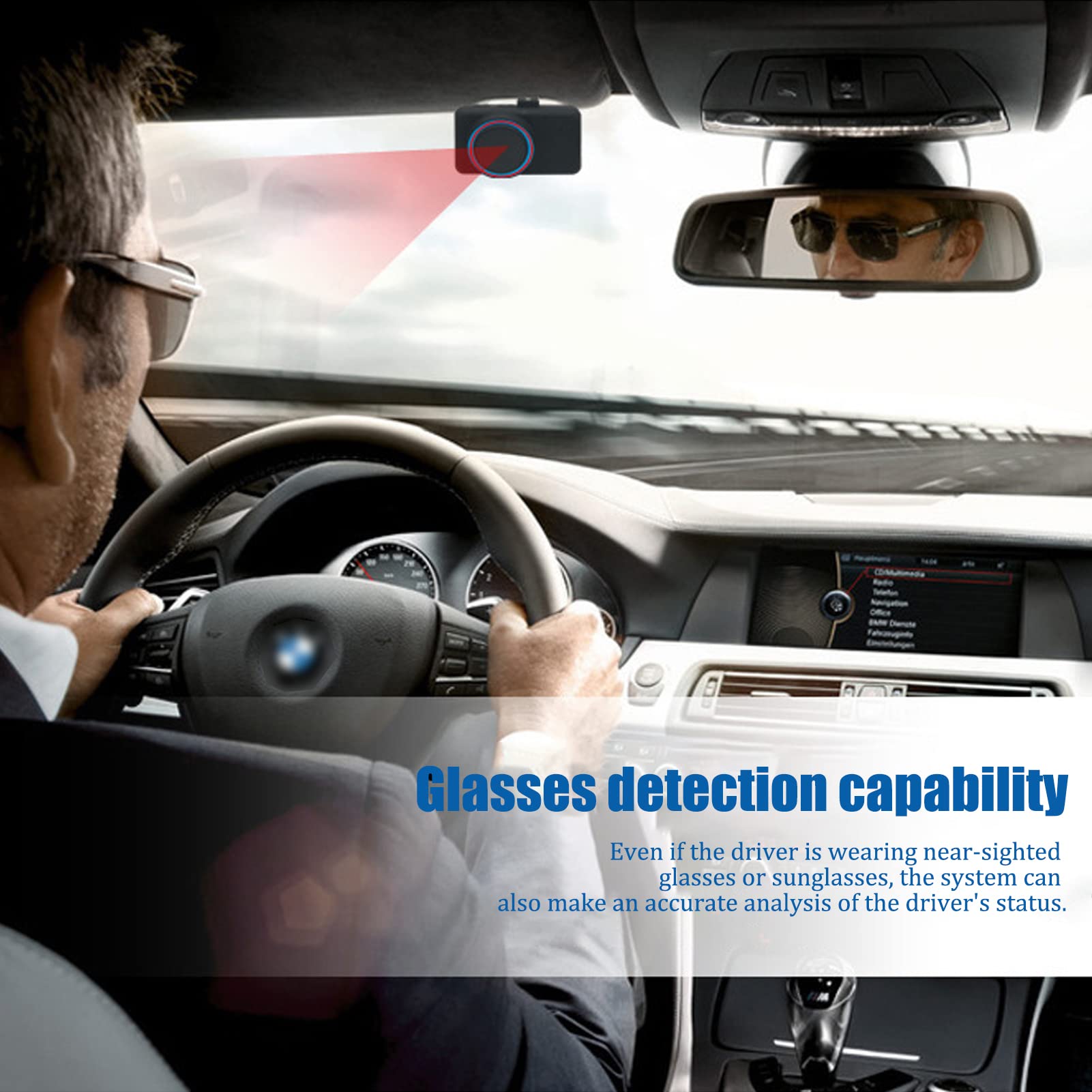Sicheres Gerät Anti-Schlaf, Auto-Ermüdungsfahrwarnung Alarmgerät, Anti-Schlaf-Monitor Zubehör für sicheres Fahren, durch Erkennungstechnologie Sprachwarnungen