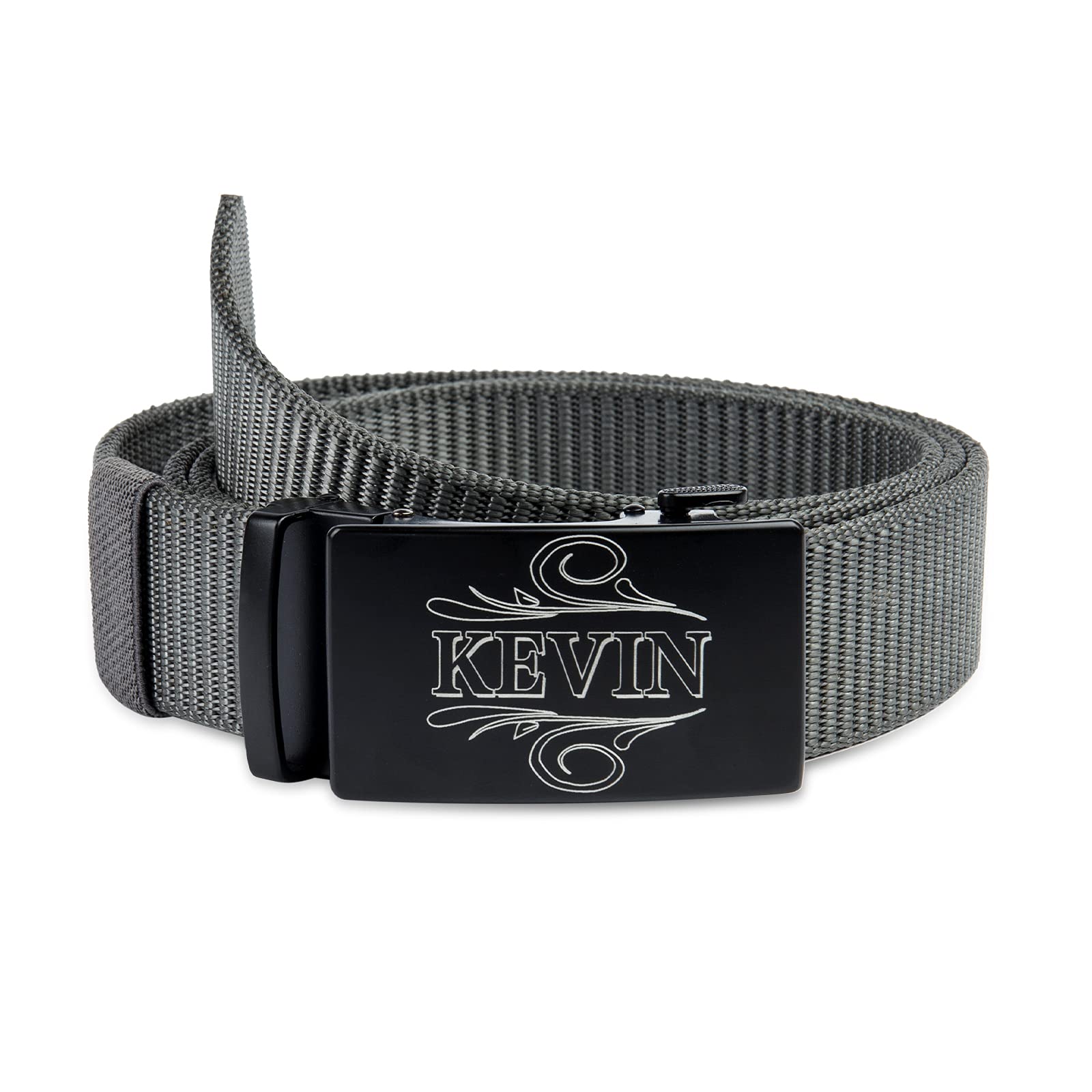 kaululu Custom Belts for Men, Personalized Tactical Belt, Engraving Name Belt Gifts for Dad Boyfriend Husband