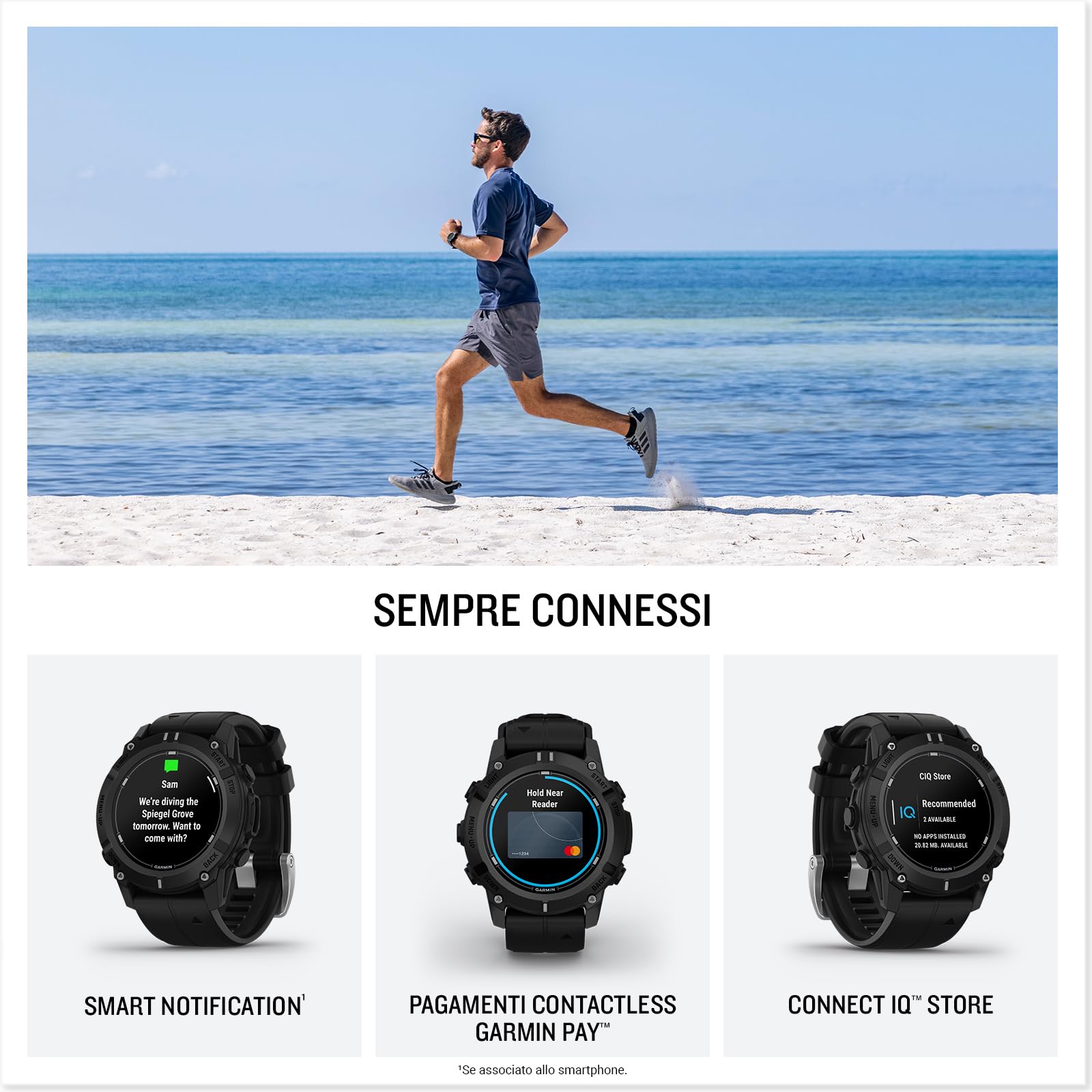Garmin Descent G2, GPS Smartwatch, Diving, Display Amoled 1,2", Diverse Modalità di Immersione Supportate, Dati sulle Maree, Autonomia fino a 10 giorni, Black