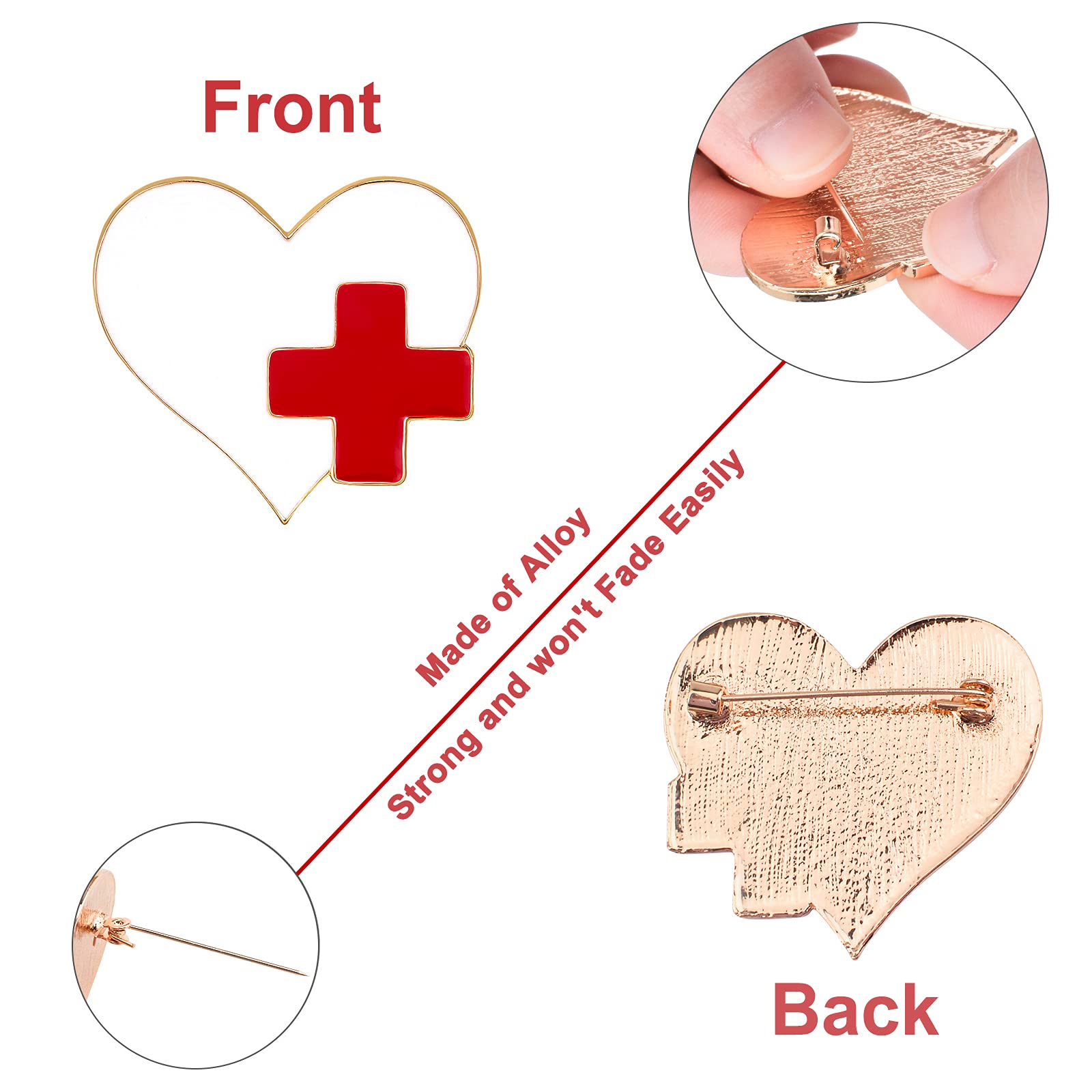 Medische emaille pin-set: stethoscoop, hart, hersenen, tanden