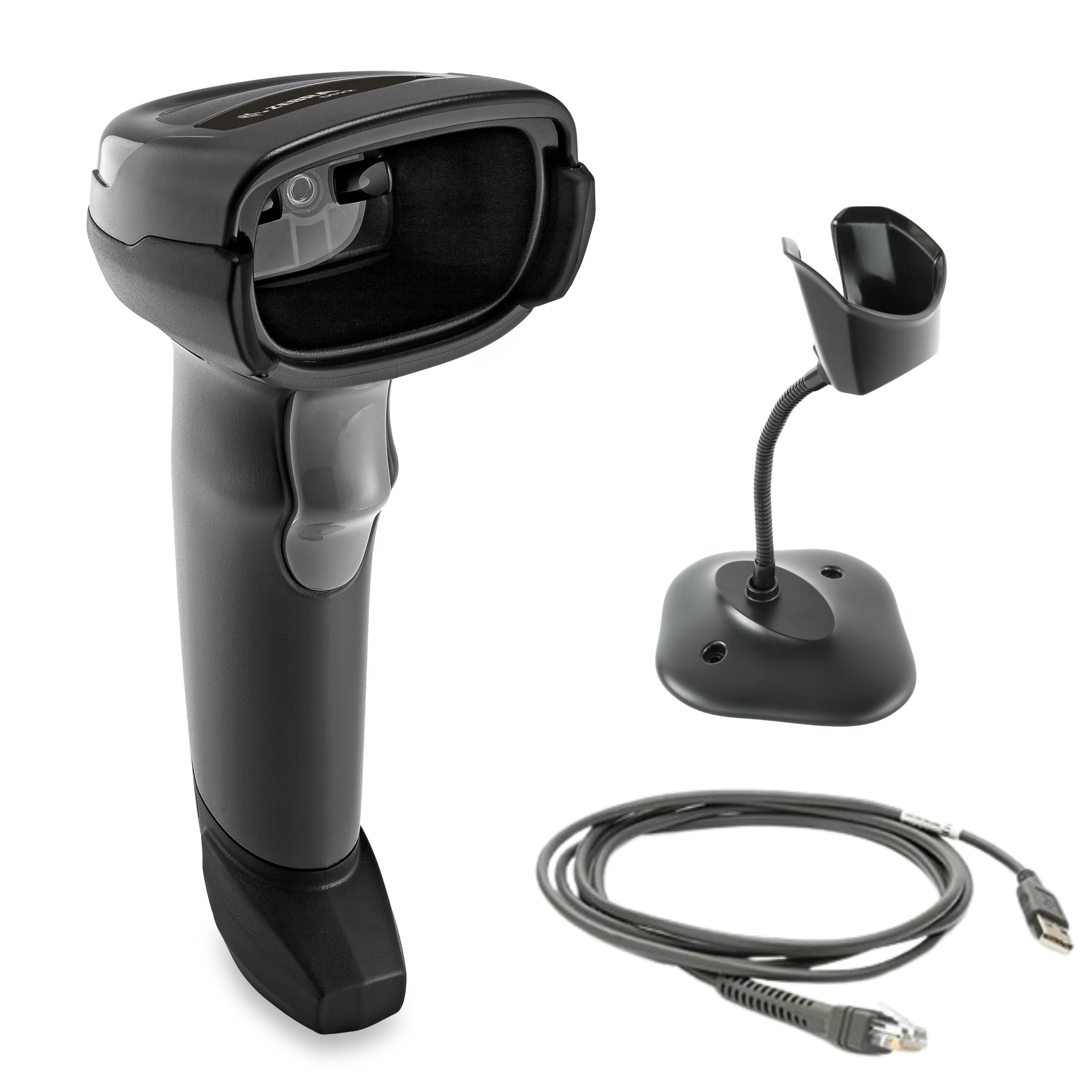 Photo 1 of Zebra DS2208 Handheld Barcode Scanner w/Stand | 1D 2D QR Code Scanner |Easy Setup | Corded with Shielded USB Cable