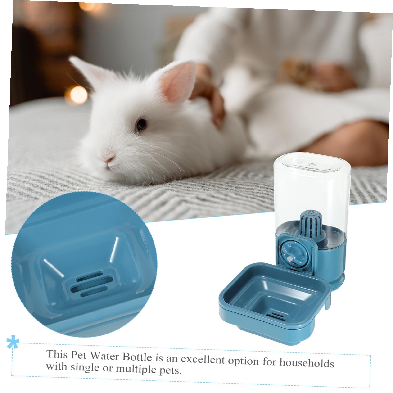 ORFOFE Distributore d Acqua per Conigli Mangiatoia Sospesa per Piccoli Animali Domestici Facile da Pulire e Resistente all Usura Design di Perdite