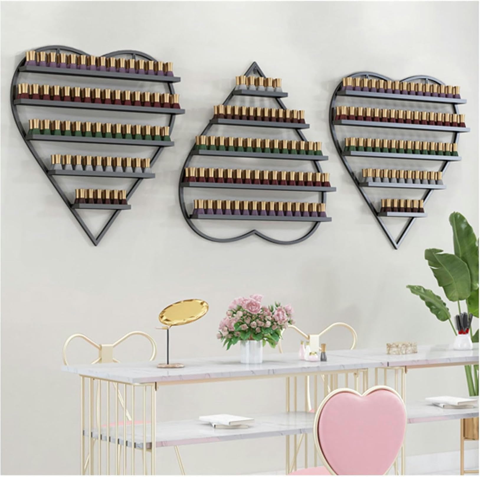 Vernis à ongles rangement mural en cœur pour ne plus jamais chercher vos flacons