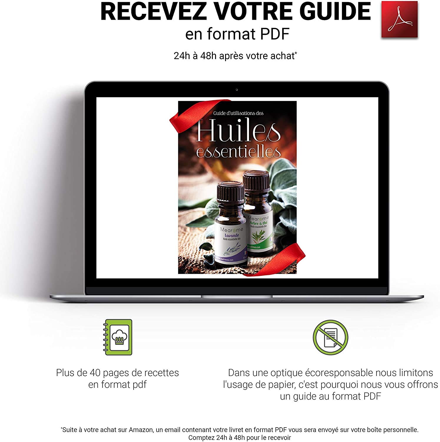 Coffret 8 x 10 ml Huiles Essentielles BIO distillées en FRANCE + Guide d'Aromathérapie PDF | HEBBD, HECT | Kit pour Cuisine, Diffuseur | Bienfaits Respiratoires, Encombrement, Digestion | Mearome