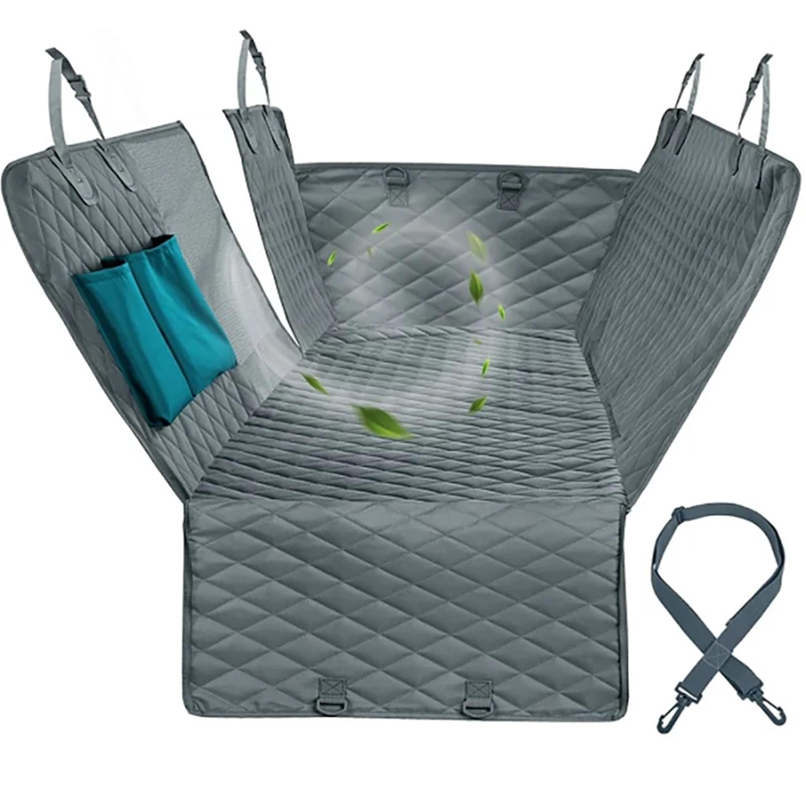 Pokrowiec na siedzenie samochodowe dla psa Wodoodporny hamak dla psa Samochód Koc dla psa Mata Etui na tył 2 w 1(Black)