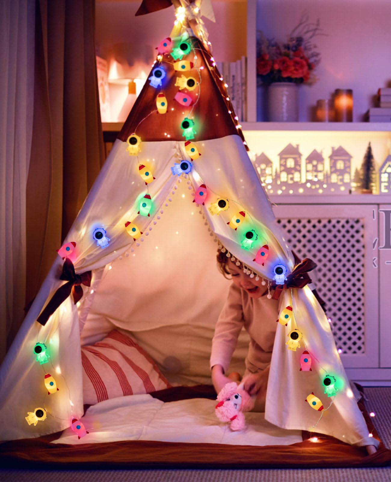 Guirlande Lumineuse étoiles 20 LEDs 3 M étanche USB - Pour Chambre, Tente, Fêtes, Décoration Intérieur/extérieur