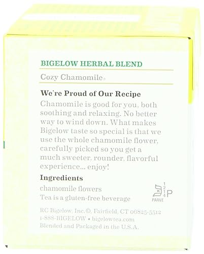 Miniatura 5 de Bigelow Cozy Chammomile - Té de hierbas, 20 unidades (paquete de 6)