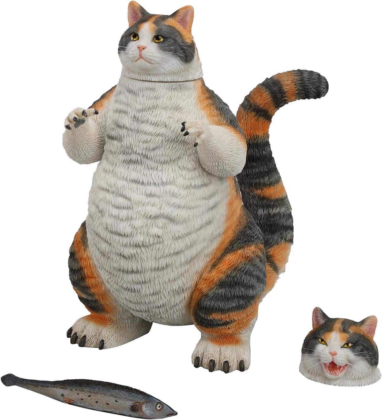 MMOS X JXK Catzilla Statue for Home Decor, Meowzilla Statue Durable Polyresin