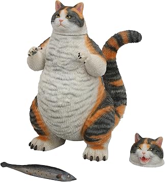 MMOS X JXK Catzilla Statue for Home Decor, Meowzilla Statue Durable Polyresin with Intricate Details, Catzilla Sculpture Art Funny Cat Gift for Animal Lovers
