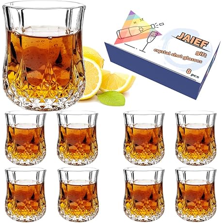 1.7 OZ Crystal Shot Glasses Set- Tequila Glasses- Cordial Glasses