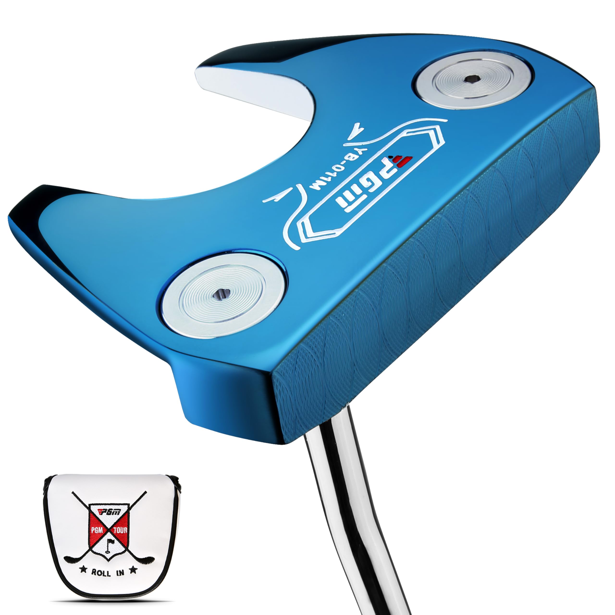 PGM TUG024 CNCβMilled LowβCG Golf Putter with Alignment Line & Oversized Grip β Tungsten Counterweight, Stainless Shaft, Menβs RightβHanded