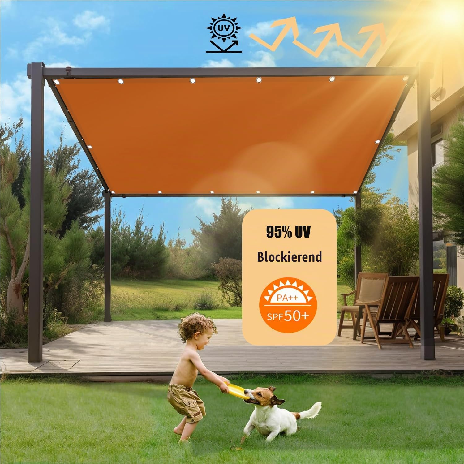 Sonnensegel Nach Maß mit ösen,Segeltuch Wasserdicht,Multi Farbe und Größe Sonnensegel Balkon UV Schutz Sonnenschutz Markise Mit Ösen Und