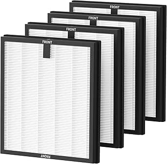 4 Pack HY4866 Replacement Filters for MORENTO HY4866 Air Purifier and YIOU M1 Air Cleaner Purifier, 3-in-1 HEPA Filter (Includes4 Pack Pre-filter) Enhanced Version