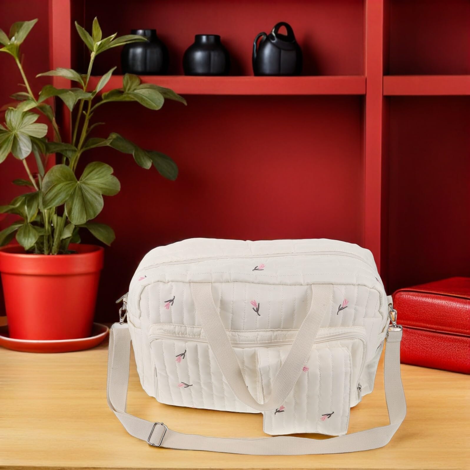 TOYANDONA Wickeltasche für Großem Fassungsvermögen Multifunktional als Reisetasche und Kliniktasche für Schwangere Bedruckt mit Organizer für Outdoor-aktivitäten