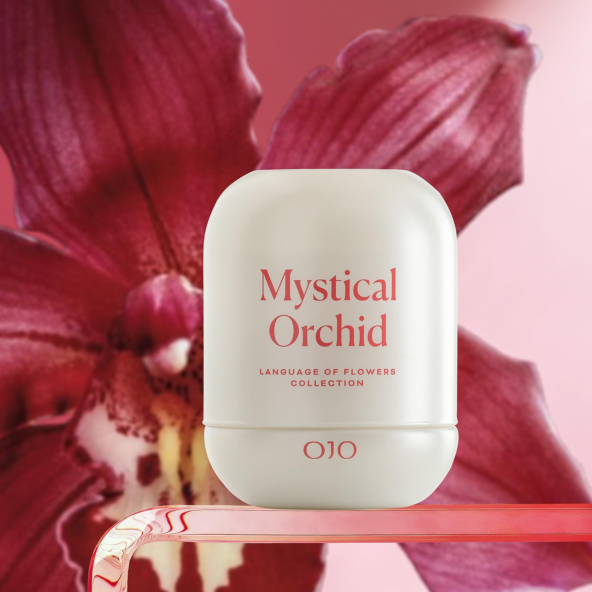 OJO Mystical Orchid Scented Candle – 7.8 oz Jar Candle with Vanilla Orchid, Balsamic, Floral Notes | Over 35-Hour Long-Lasting Burn | Premium Blend Wax, Home Fragrance and Gift for Special Days