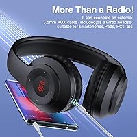 Vista 5 de Auriculares de radio FM X5 + MI01 Radio de bolsillo portátil AM FM