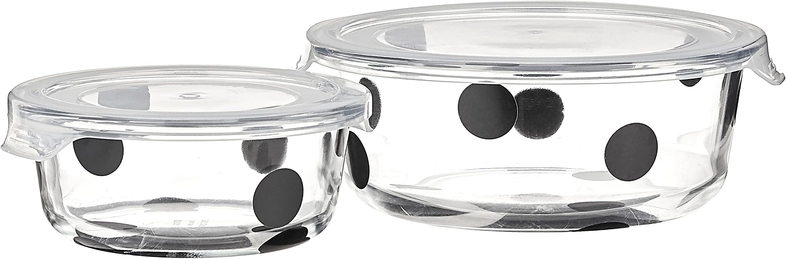 Deco Dot 2-Piece Round Food Storage Set